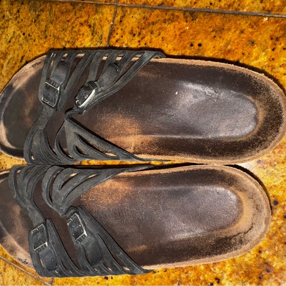 Birkenstock Black Strappy Sandals sz 40 - Picture 4 of 7